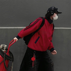 抖音得物高品质美式高街重磅结构设计拼接织带立领卫衣外套CM42，女装短外套，电商A486-1
