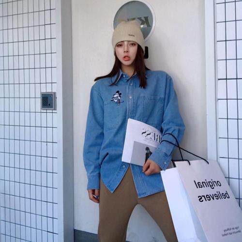 2021年春季牛仔衬衫新品，女装衬衫，尚映