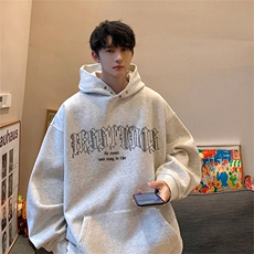 供抖音丶重磅高品棉350克排扣连帽英文卫衣LW6088-特p58控78，男装卫衣，星座508（原C305）