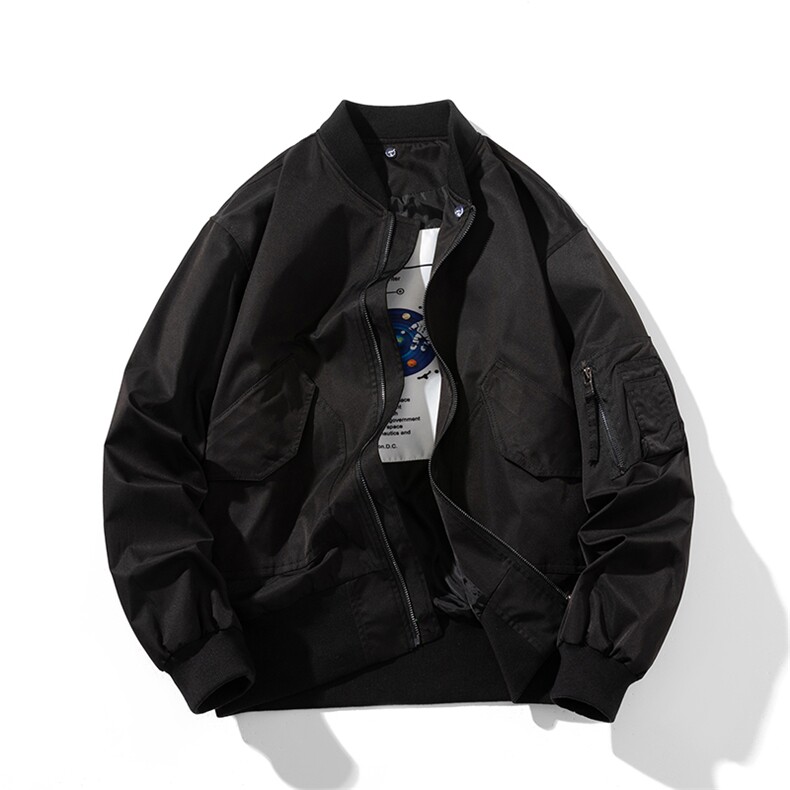 现货秋冬季潮牌机车夹克棉衣棒球服欧美街头飞行员外套情侣装,男装棉衣,电商A105