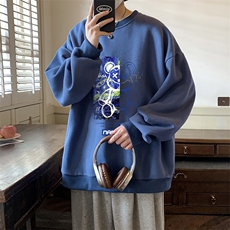 圆领卫衣男大码加厚加绒长袖t恤男S6290-P28，男装卫衣，电商A040