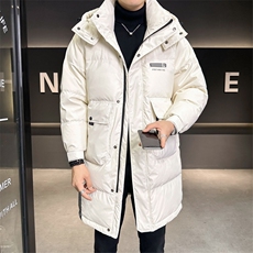 长款连帽羽绒服男2025冬款时尚保暖男外套上衣B317/2823/P258，男装羽绒服，电商B317
