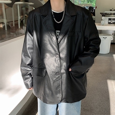 皮衣男外套韩版潮流秋季新款修身帅气休闲机车皮夹XZ066-P70，男装西服，星座308B-1