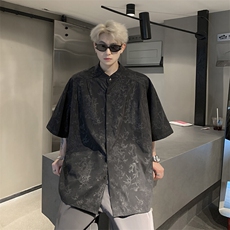 爆现货2026春季印花风冰凉夏季薄款高街男女轻薄衬衣C222-TP35，男装衬衫，电商A170