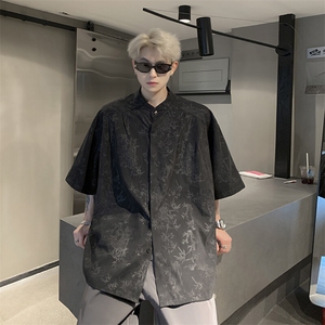 爆现货2026春季印花风冰凉夏季薄款高街男女轻薄衬衣C222-TP35图片