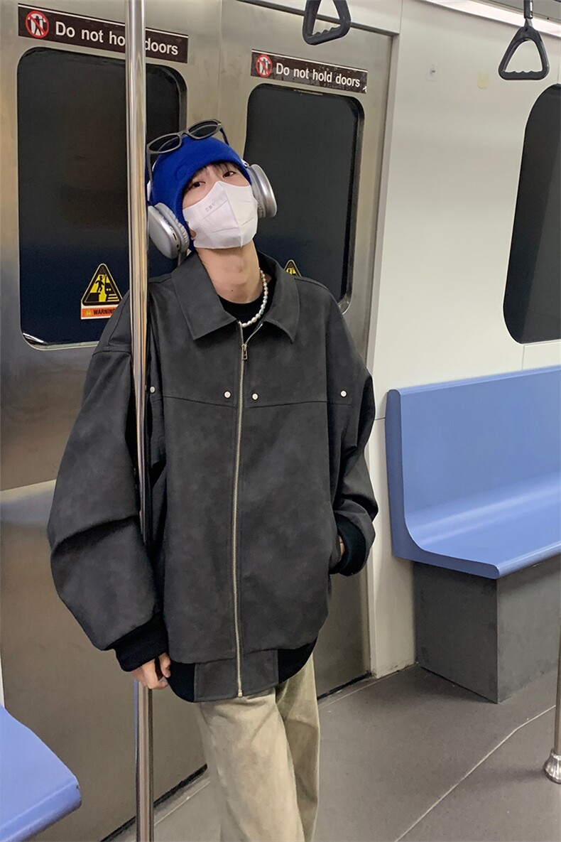 特P72无差价新款时尚简约春秋皮衣夹克外套-HJ5359港风,男装夹克,电商A003