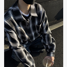 【现货】格子长袖衬衫F6603特P35控58，男装衬衫，电商A309
