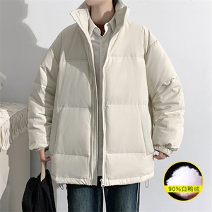 2023冬上新青少年加绒加厚上衣百搭纯色羽绒服外套男女 8351-P160图片