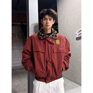 网图 美潮豹纹座山雕棒球服棉服外套 W1938/特P93图片