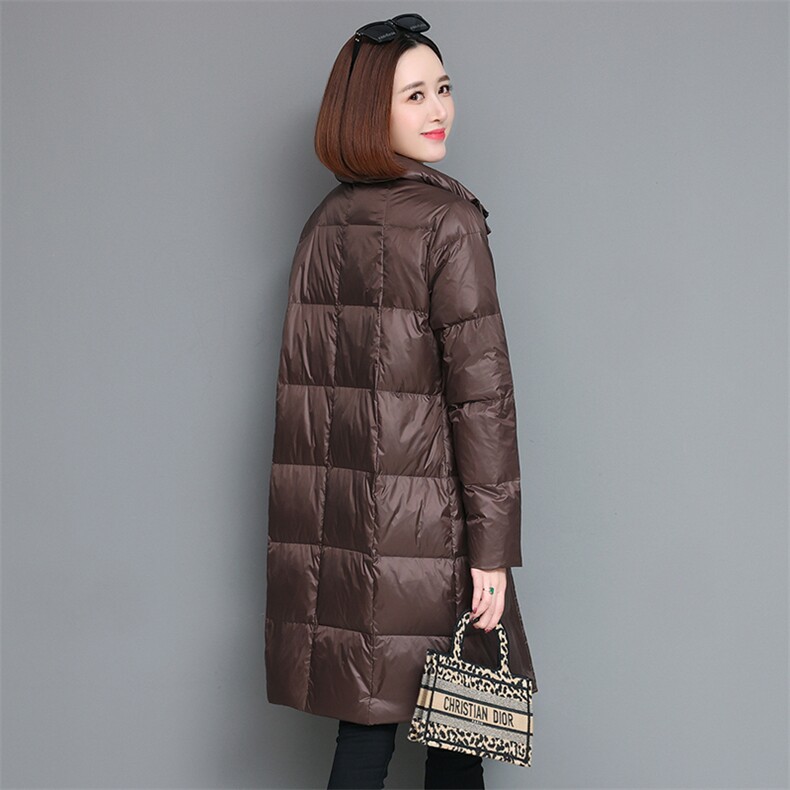 2021新款时尚中长款羽绒服修身显瘦保暖外套,女装羽绒服,依恋蒂丝