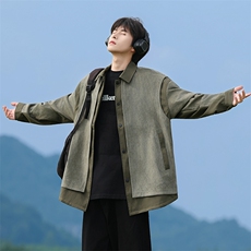 JK25028-P80秋季新款大码灯芯绒拼接夹克外套控138，男装夹克，星座109