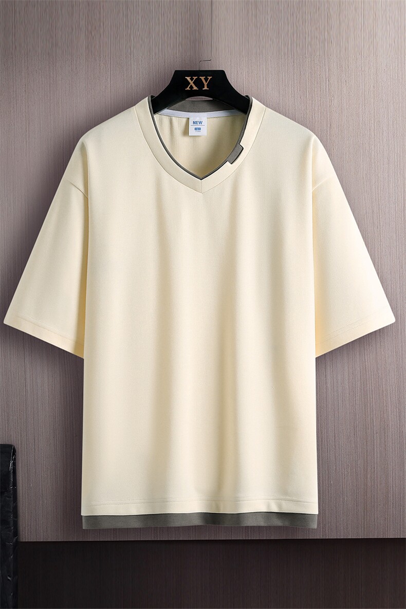 新款短袖男木板挂拍t恤夏季休闲百搭假两件T恤男上衣TC3138-P30,男装T恤,星座717