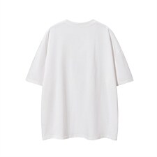 1白底银色立体四芒星印花大码M-5XL短袖T恤男DT77776P23块控特45，男装T恤，星座226-2