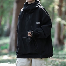 山系户外防水冲锋衣外套男女秋季新款斜拉链登山夹克美式-WT928，男装夹克，星座601-2