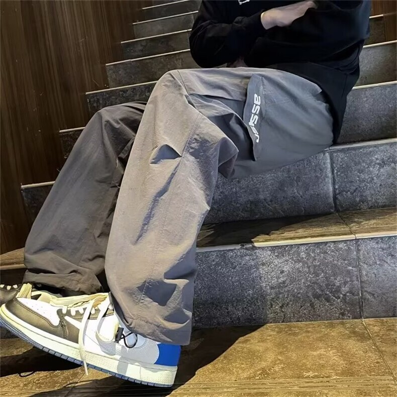 【特价】美式复古直筒男宽松束脚休闲裤登山速干运动裤W40P28，女装休闲裤，星座1112-1