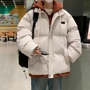 棉衣男冬季新款港风宽松假两件连帽棉服D9999-特P68图片