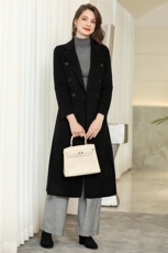 时尚新款双面呢大衣女长款修身显瘦翻领毛呢外套气质百搭冬季外套，女装毛呢外套，阿舍尔精品