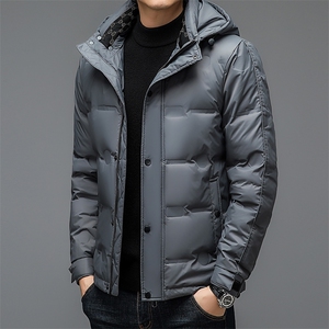 冬季羽绒服男士可脱卸帽2023新款加厚保暖上衣中年爸爸装休闲外套图片
