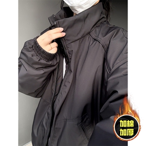 现货5W件冬季三防美式高街雪山立领冲锋衣棉衣男女棉服厚夹克外套图片