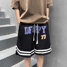 美式ins潮牌外穿篮球运动短裤男夏季宽松直筒休闲五分裤D499-p33，男装牛仔裤，星座1008