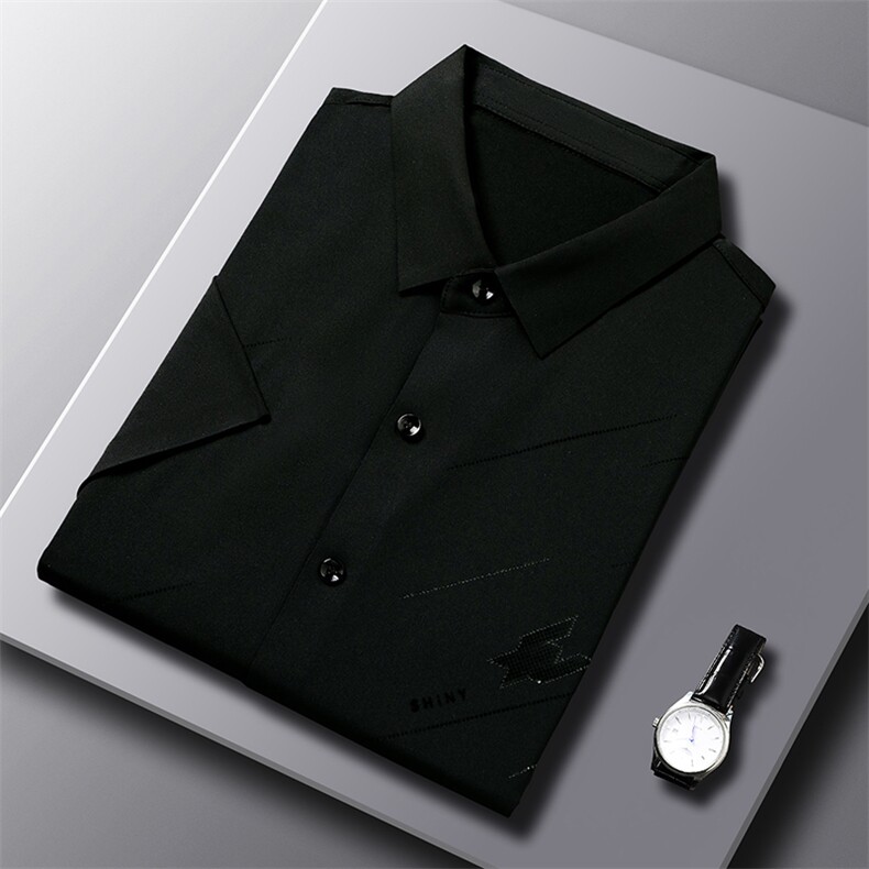 短袖衬衫男夏季新款男装商务衬衫韩版修身衣服男士衬衣休闲潮流免图片