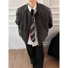 美式复古拼接牛仔外套潮牌街头夹克机能机车服3576，男装夹克，星座1116A-1（原606A）