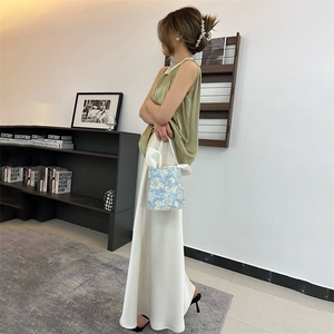 加长版~醋酸缎面高级感中长款包臀A子裙女松紧高腰显瘦半身裙女图片