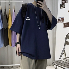 T002男女中性圆领短袖半袖T恤衫外套大码印花学生夏装TEE潮宽松，男装T恤，星座115A-3
