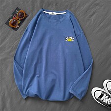 TX3089-P28 纯棉长袖t恤男大码圆领打底衫体恤上衣服图片