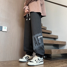 2024秋季新款内景大码美式弹力印花束脚裤M-5XHK24812-P50，男装休闲裤，电商A022