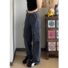 美式复古多口袋工装裤男款秋冬潮牌高街裤子cleanfit直筒休闲长裤，男装工装外套，星座302B