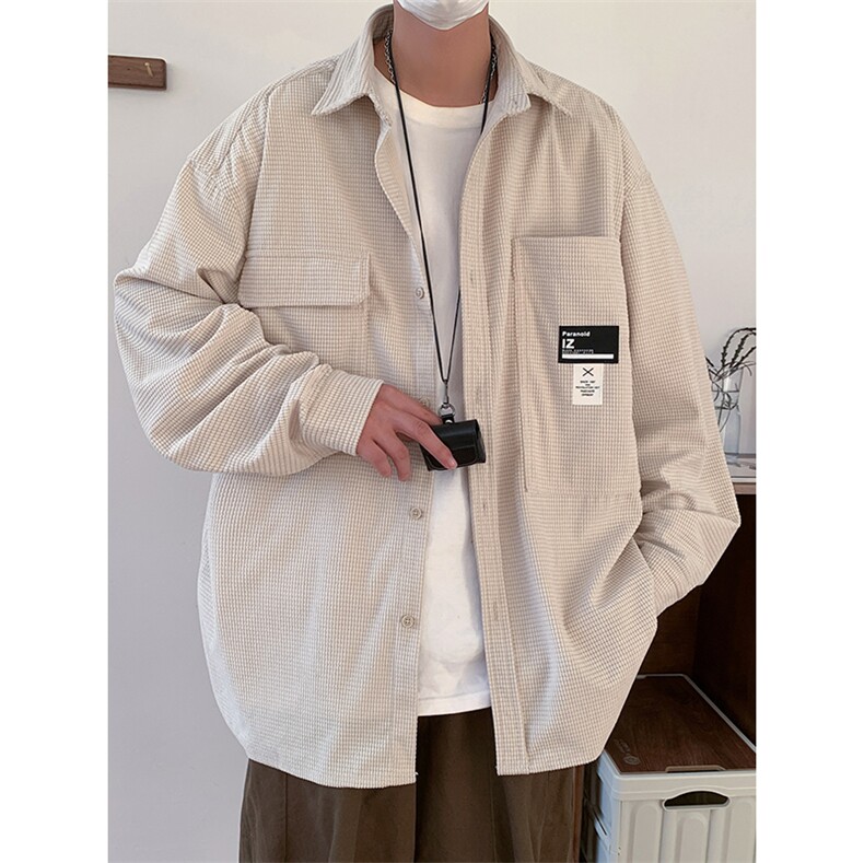 2024春季主推~玉米格大口袋工装长袖衬衫C01P50，男装衬衫，电商A309