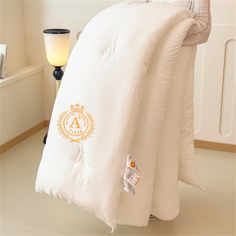 新款A类提花抗菌绣花大豆被，被套/被芯，一起卖家纺