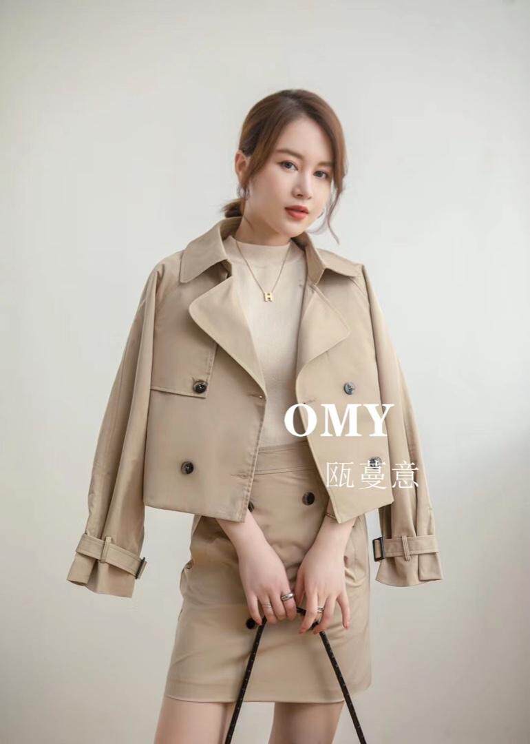 现货！风衣套装裙，女装风衣，OMY 瓯蔓意