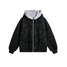 现货日产量2000连帽座山雕pu皮加绒荔枝纹棉衣外套MF04特批95，男装皮衣，电商B210