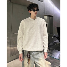 韩系学院风设计cleanfit卫衣简约纯色休闲打底常规P39加绒P49，男装T恤，电商B319