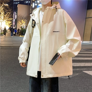 2024春季新款连帽夹克外套男休闲冲锋 风衣工装潮 A436-D1206-P65图片