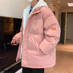 冬季情侣款假两件棉服男宽松棉袄青年棉衣加厚潮A266-WT08-P65图片