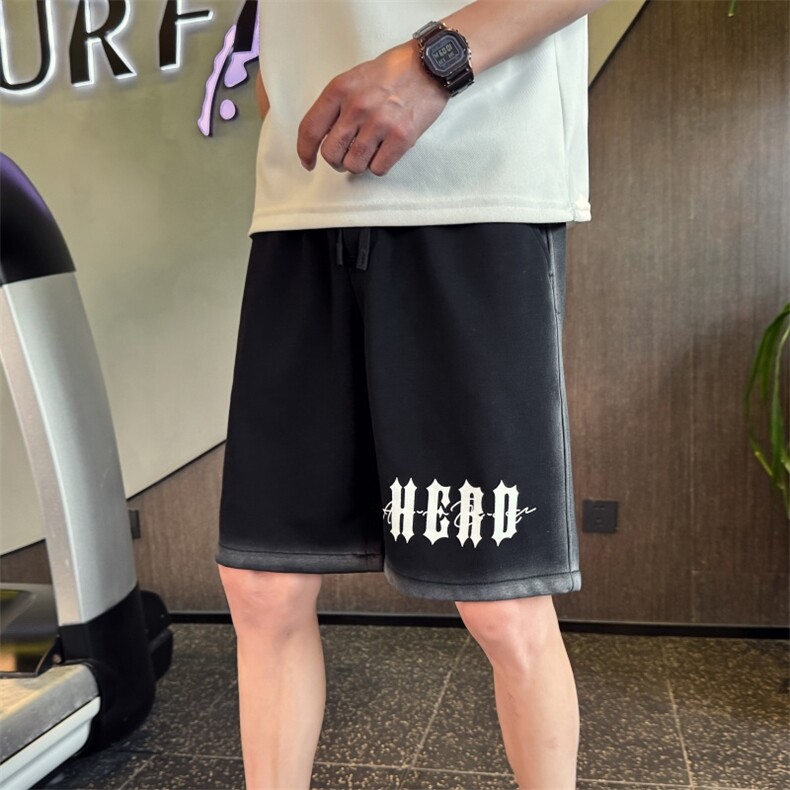 DK390P5878小伙风店主风渐变水洗休闲百搭透气五分裤,男装牛仔裤,电商B340