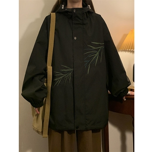 春季绣花外套男女同款新款风夹克XZ102B-1-JK2611P85图片
