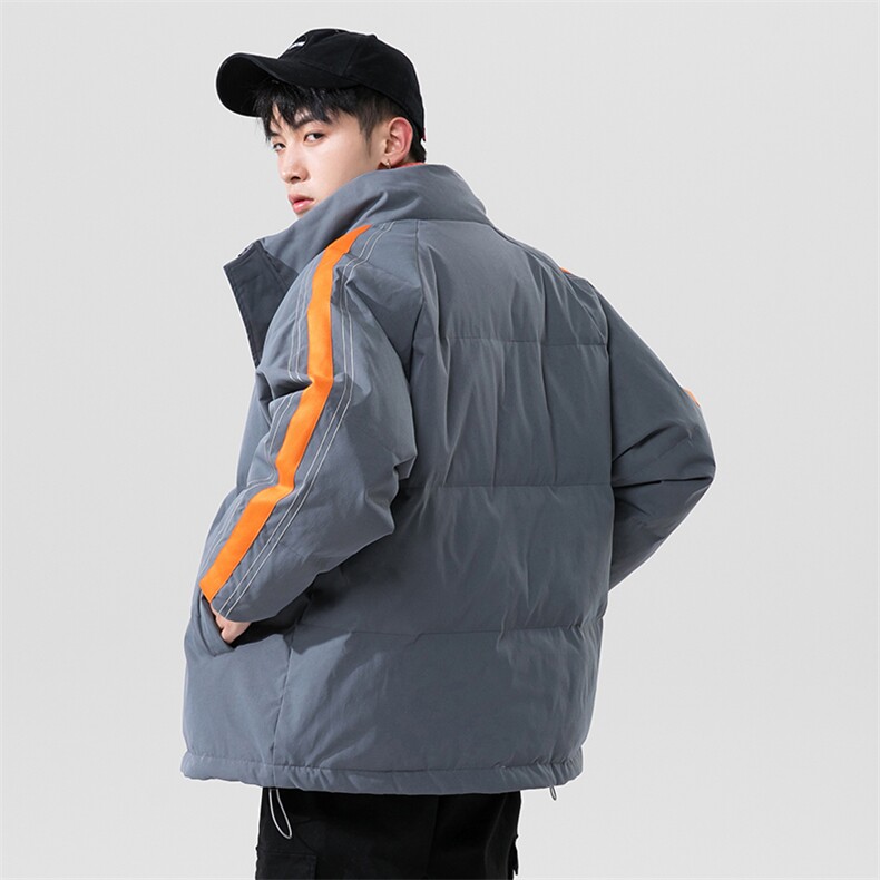 无影墙22冬季时尚潮流侧边条纹保暖立领羽绒服YR2025P135控158,男装羽绒服,电商A247-1