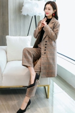 时尚潮流舒适简约个性2020年冬季毛呢新款休闲都市两件套，女装套装/套裙，贵人树