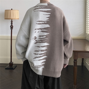 现货 现货 宽松圆领毛衣男秋冬百搭针织衫 D329-QM803-P68控88图片