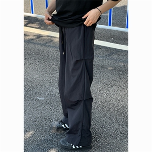 夏款速干直筒宽松阔腿裤男潮流百搭情侣降落伞休闲裤CK266-p42图片