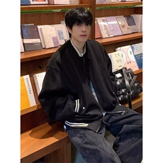 JY372-P59潮牌慵懒风高级感纯色连帽夹克外套网图，男装夹克，星座1501-3