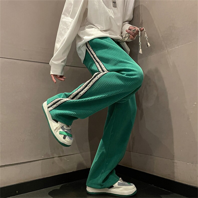 特P38秋款织带秋款裤子长裤美式拖地裤直筒休闲裤宽松设计K2211,男装休闲裤,电商B370