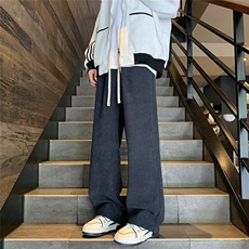 冬季加绒加厚保暖羊羔绒校服裤子初中宽松男女运动校裤A650-P43，男装休闲裤，星座1109-3