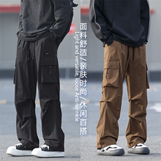 2024新款工装裤男秋季宽松直筒休闲裤美式多口袋裤子K211-特批-38，男装工装外套，星座718-1
