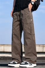 美式工装休闲裤男直筒宽松2026新款潮牌潮流阔腿冲锋裤Z9857-P50，男装休闲裤，星座509