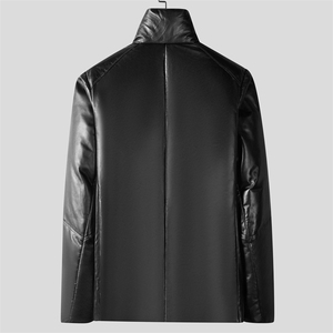 SF-89906冬季男士立领绵羊皮加厚皮衣外套皮夹克羽绒服P780图片
